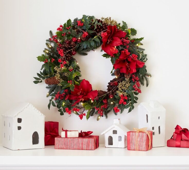 Image for Amaryllis Twiggy Holiday Wreath & Garland