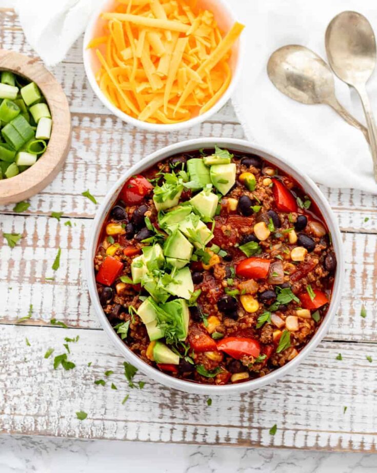 Image for 30-Minute Healthy Chili Recipe (Beef & Quinoa)