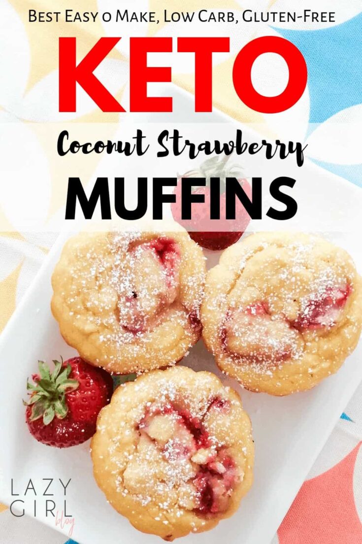 Image for Best Keto Coconut Strawberry Muffins