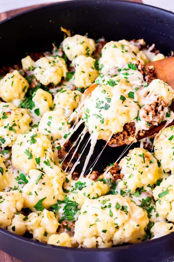 Image for Keto Italian Ground Beef and Cauliflower Skillet