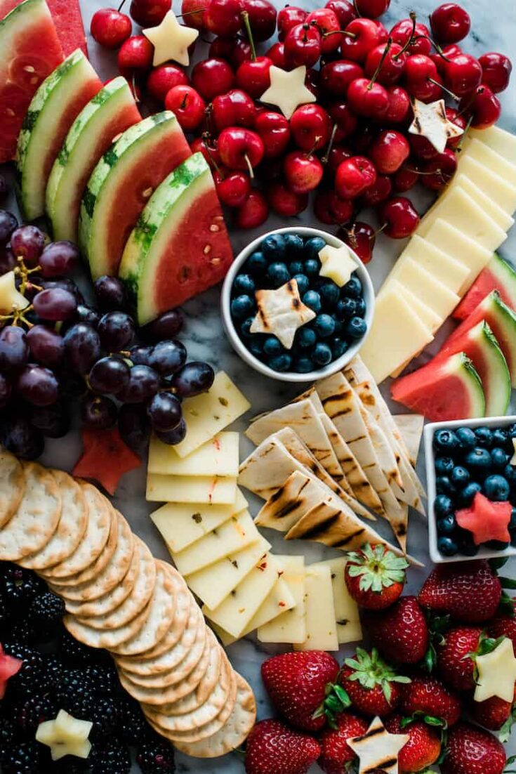 Image for Red, White and Blue Fruit and Cheese Board