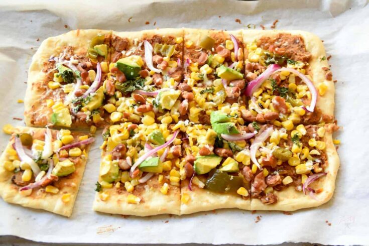 Image for Tex-Mex flatbread bites and roasted shrimp with tomatillo sauce