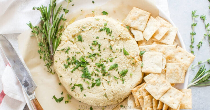 Image for Almond Feta Cheese. Easy vegan cheese--6 ingredients