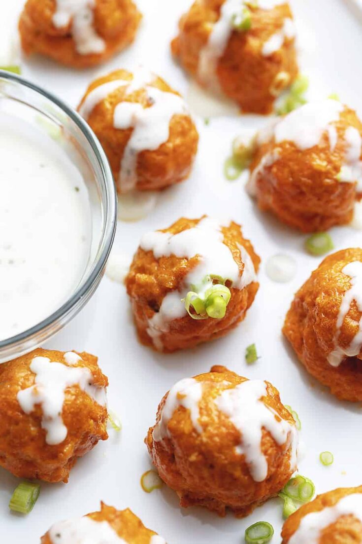 Image for Baked Buffalo Chicken Meatballs • Low Carb with Jennifer