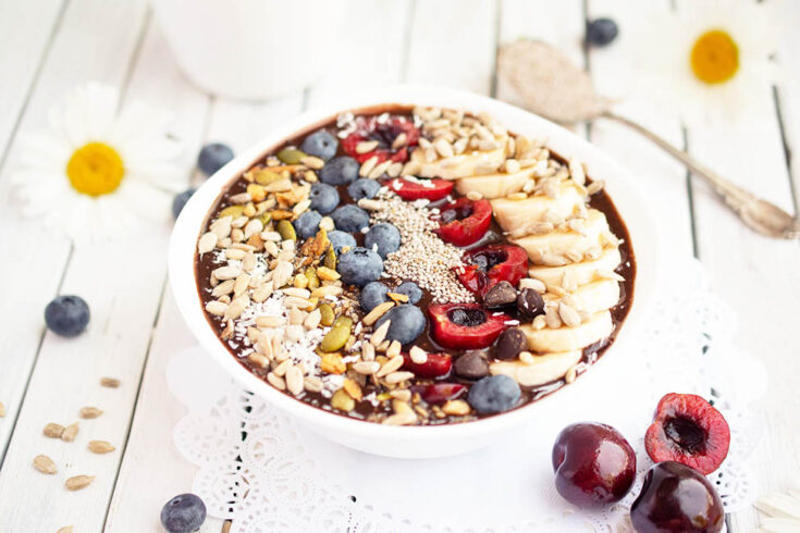 Image for Vegan Chocolate Cherry Smoothie Bowl Recipe