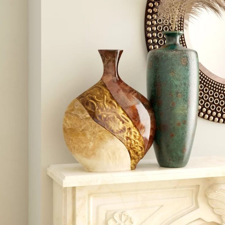 Image for Brown 16.34'' Ceramic Table Vase