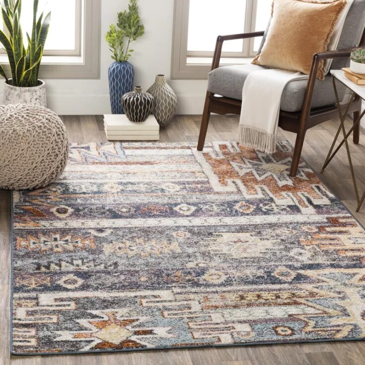 Image for Coronita Southwestern Blue Area Rug