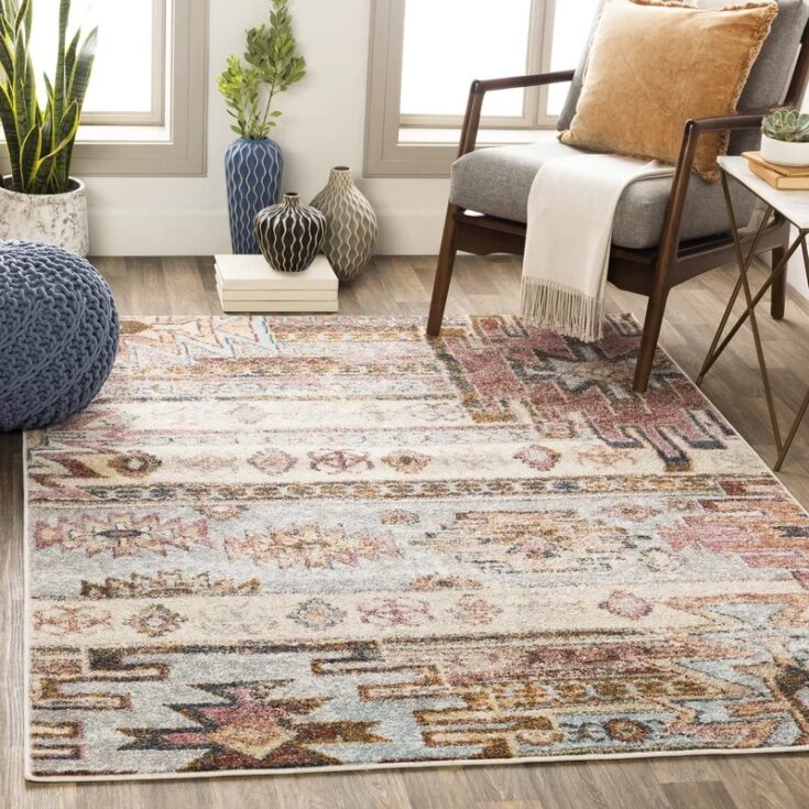 Image for Coronita Southwestern Gray/Cream/Khaki Area Rug