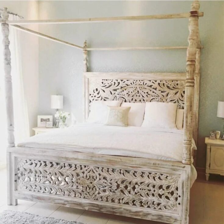 Image for King Solid Wood Platform Bed