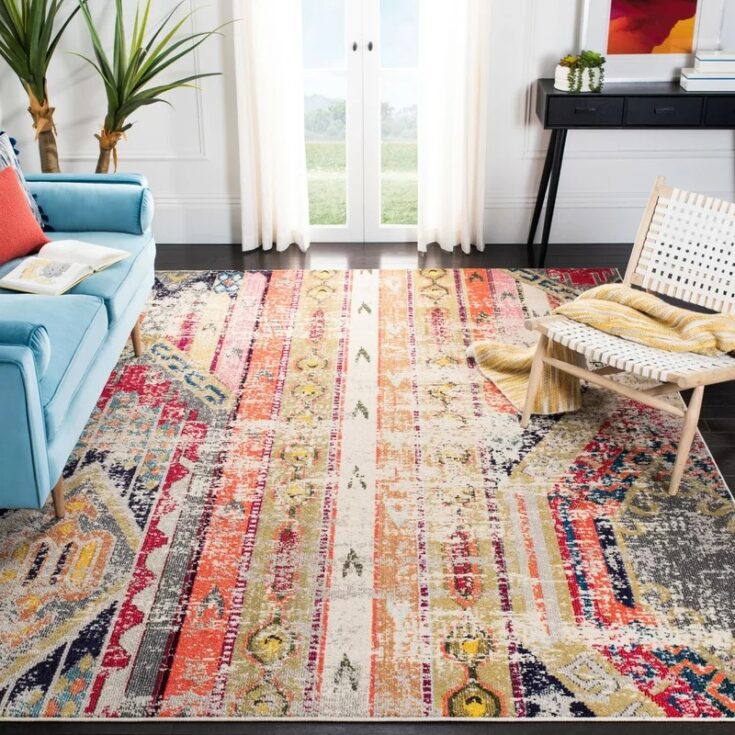 Image for Stanback Southwestern Grey/Orange Area Rug