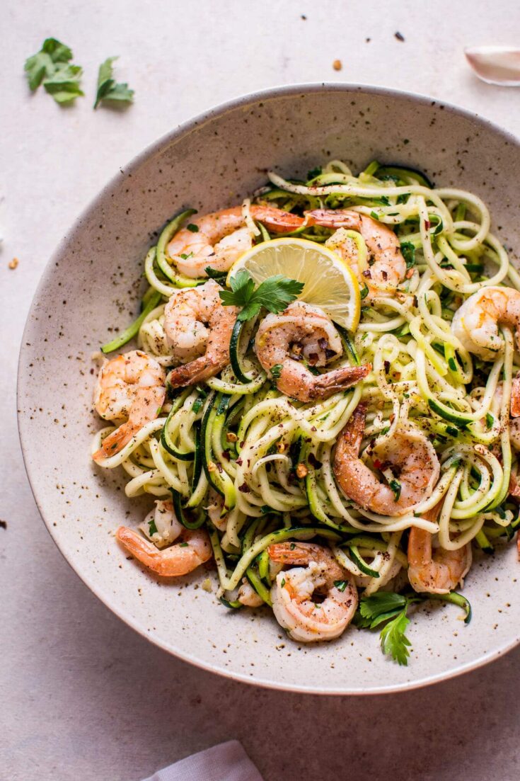 Image for 15 Minute Garlic Shrimp Zoodles