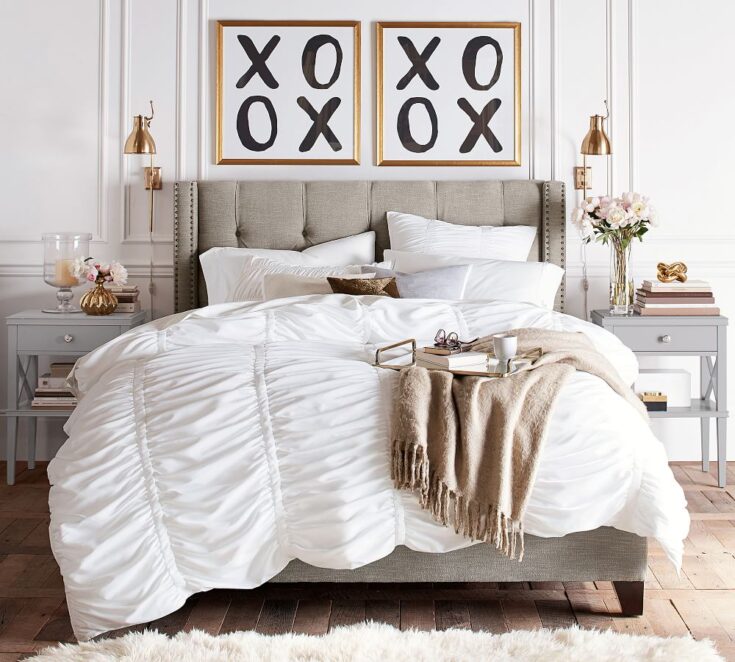 Image for Harper Tufted Upholstered Low Bed | Pottery Barn