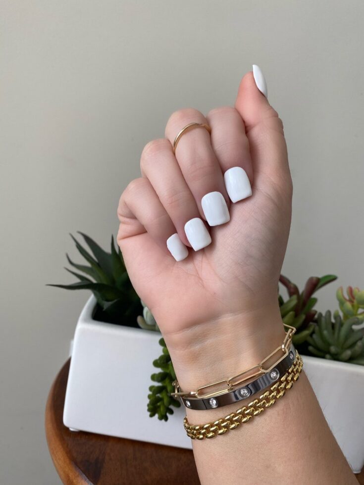 Image for Jessica / Press on Nails / Fake Nails / Glue on Nails / White | Etsy