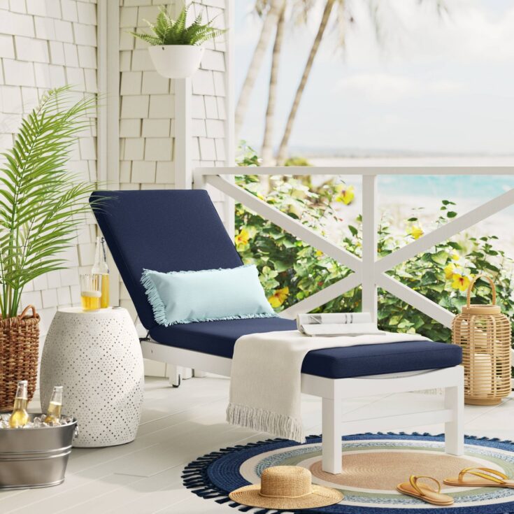 Image for Basketweave Lumbar Outdoor Throw Pillow Light Blue - Threshold