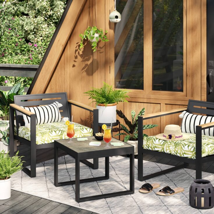 Image for Mira Geometric Diamond Indoor/Outdoor Rug Cream - Threshold"