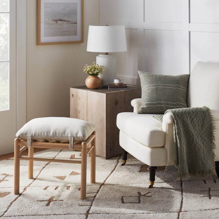 Image for Kelton Wood Stump Accent Table Natural - Threshold designed with Studio McGee