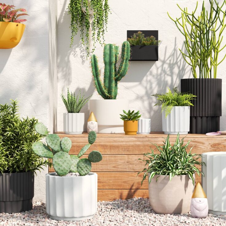 Image for 10"" Indoor/Outdoor Iron Rectangular Planter Black - Project 62