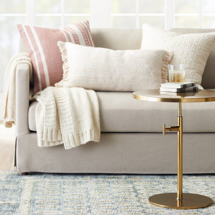 Image for Adjustable Brass Accent Table - Threshold designed with Studio McGee