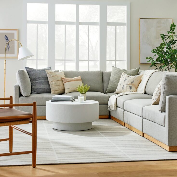 Image for 6pc Woodland Hills Modular Sectional Light Gray - Threshold" designed with Studio McGee