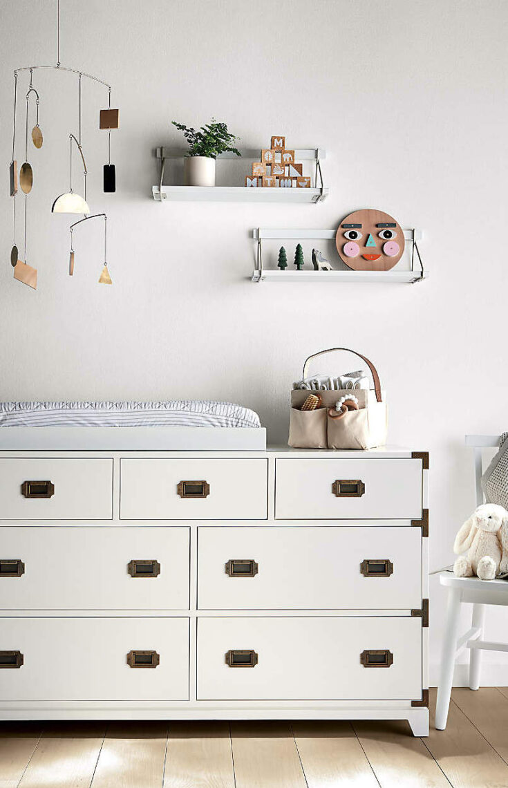 Image for Leather Handle Diaper Caddy + Reviews | Crate & Kids