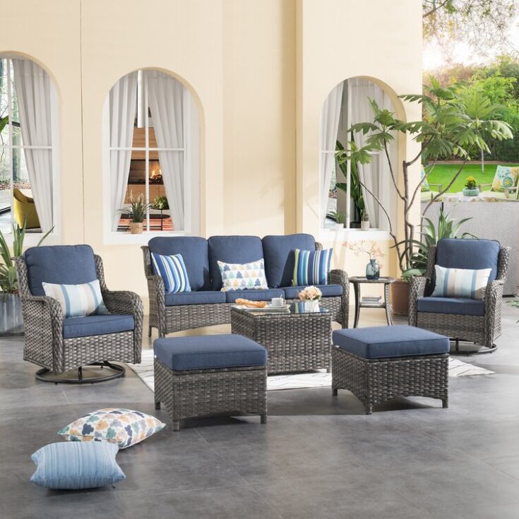 Image for Wicker/Rattan Seating Group with Cushions