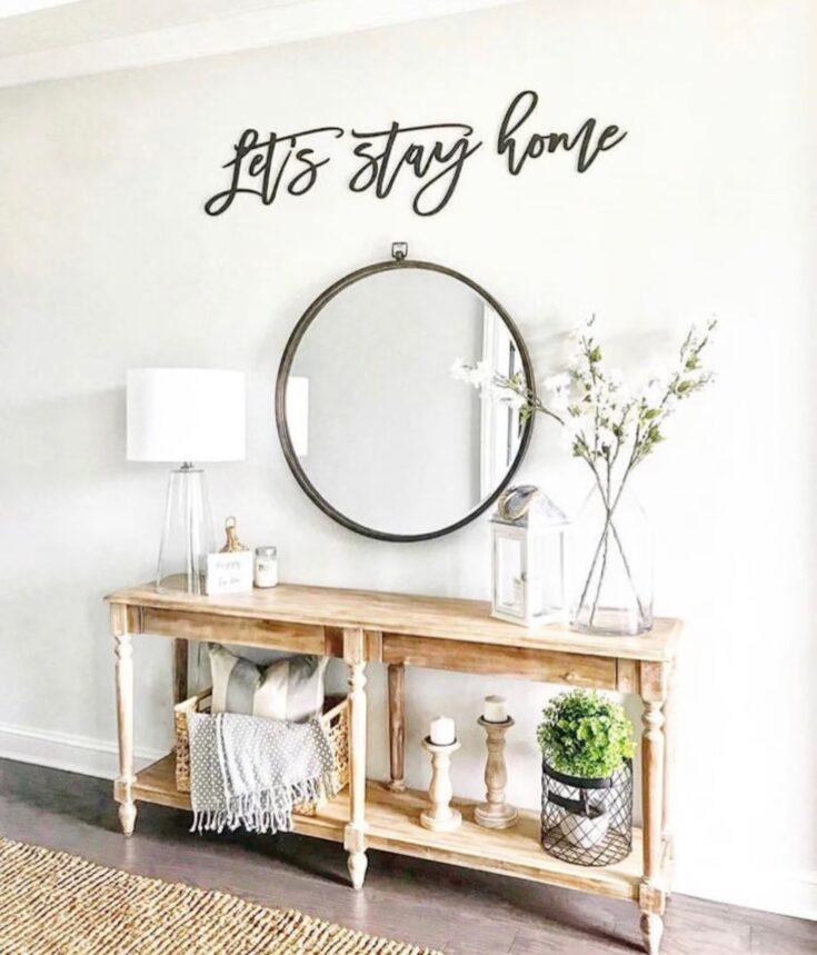 Image for Let's Stay Home Wood Words Wood Word Cut Out Laser Cut 