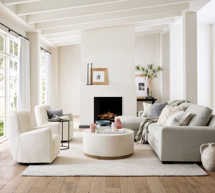 Image for Hart Upholstered Swivel Armchair | Pottery Barn