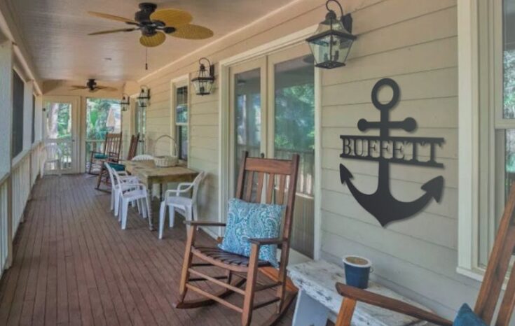 Image for Personalized Anchor Name Sign Custom Ship Anchor Decor Beach | Etsy