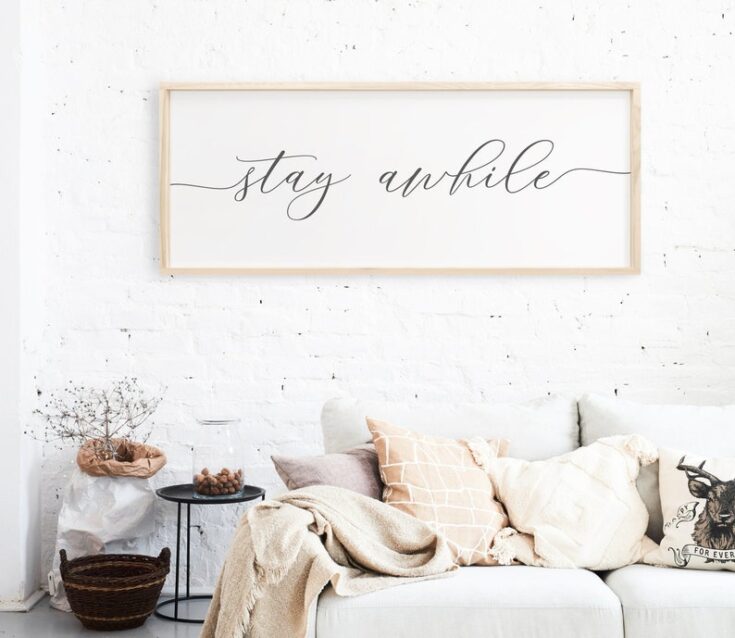 Image for Stay Awhile Sign