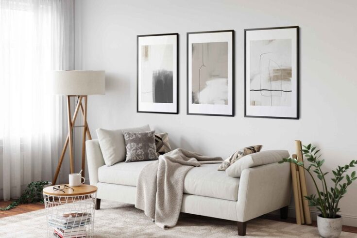 Image for Modern Simple Neutral Gallery Wall Art Set of 3 Pastel Nordic Prints Simple Abstract Art Minimali...