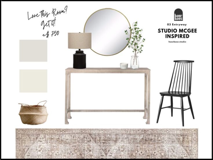 Image for StudioMcGee Inspired Entryway Package|Online Interior Design|Interior Design Service|e-design|Int...