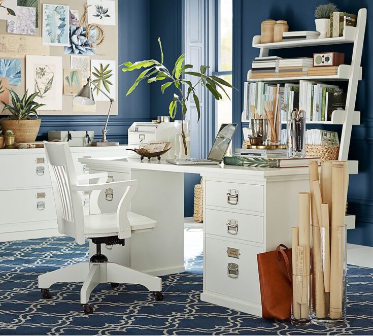 Image for Linen Home Office Pinboard - Stone | Pottery Barn