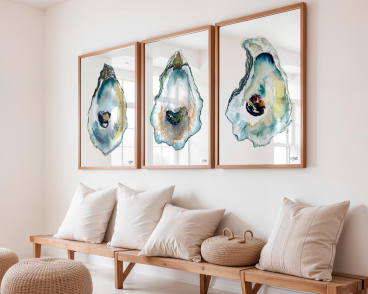 Image for Art Print Set Oyster Painting Discounted Prints Gallery | Etsy