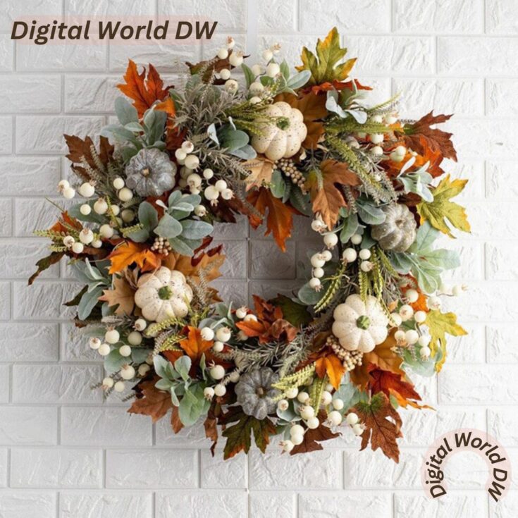 Image for Autumn Fall Wreath Front Door Wreath Autumn Door Wreath New - Etsy