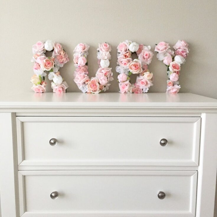 Image for Baby Girl Room Decor Floral Letter Floral Baby Name Decor Name Reveal Flower Letter Gender Reveal Flower Wall Girl Name Sign Nursery - Etsy
