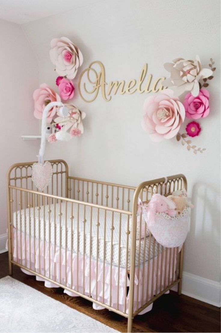 Image for Baby Name Sign for Nursery Girl Wall Letters Wooden Letters Wall Decor Nursery Name Sign Wood Letters GLITTERED Gold - Etsy