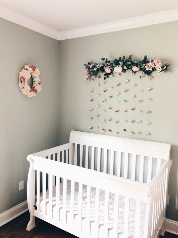 Image for Nursery Wall Art Decor, Flower Wall, Woodland Nursery, Baby Girl Nursery, Floating Flower Wall, Nursery Girl Decor, Baby Room Decor - Etsy