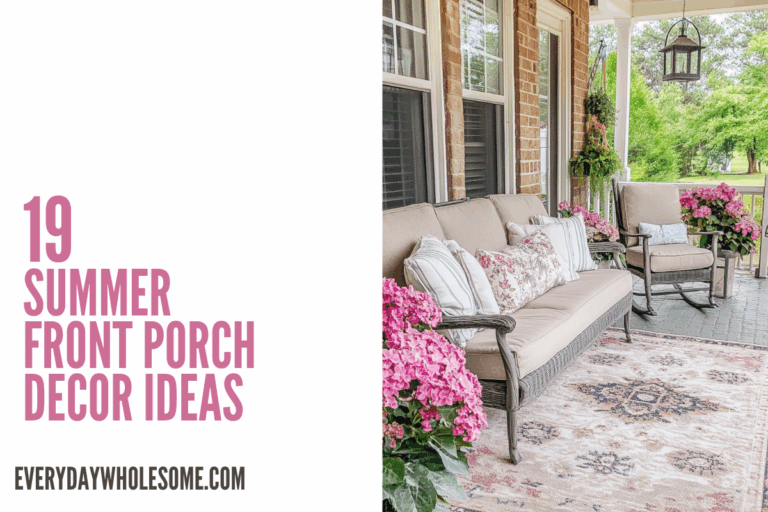19 Inviting Summer Front Porch Ideas with Cozy Seating and Outdoor Rugs