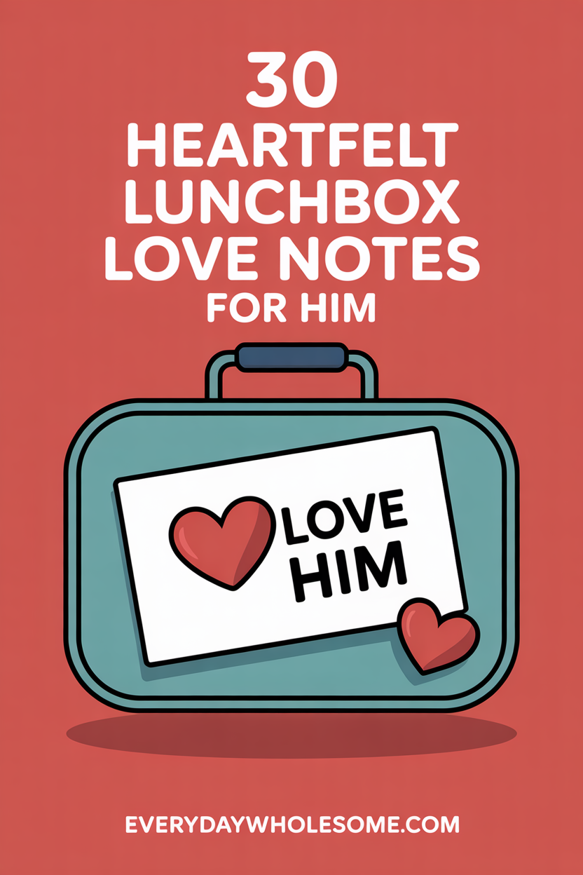 30 Heartfelt Lunchbox Love Notes for Him – Everyday Wholesome