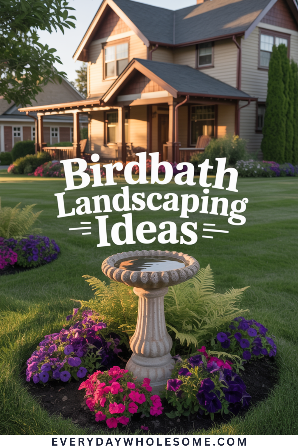 12 Beautiful Birdbath Landscaping Ideas for Your Garden – Everyday ...