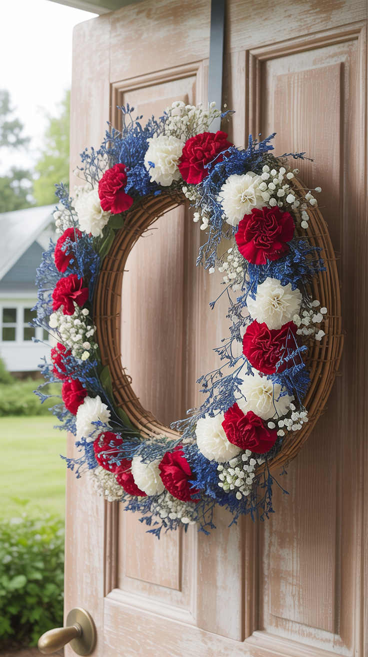20 Patriotic Wreaths for Your 4th of July and Memorial Day Front Porch ...