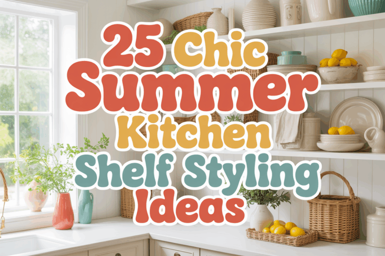 25 Chic Summer Kitchen Shelf Styling Ideas