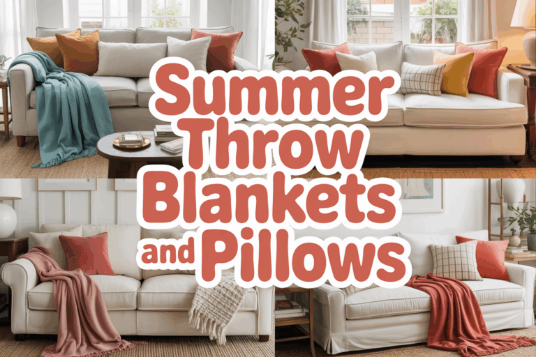 15 Trendy Summer Throw Blankets and Pillows for Your Home