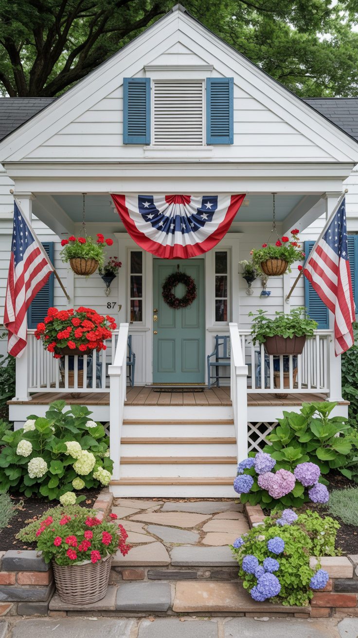 36 Patriotic Front Porch Decor Ideas for a Festive 4th of July ...
