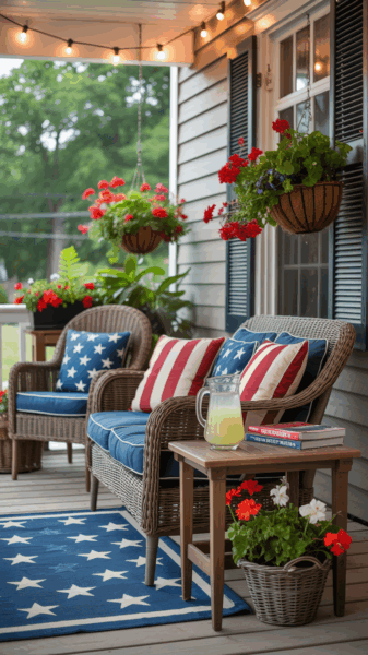 Everyday Wholesome | 36 Patriotic Front Porch Decor Ideas for a Festive ...