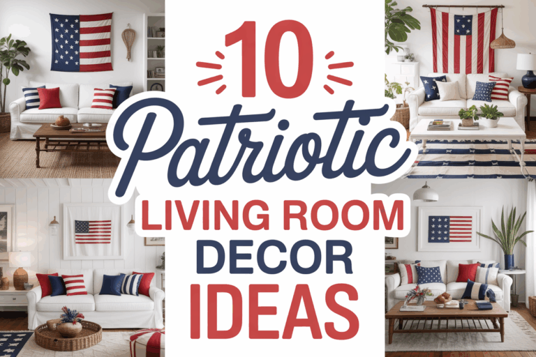 10 Patriotic Living Room Decor Ideas: Celebrate in Red, White & Blue