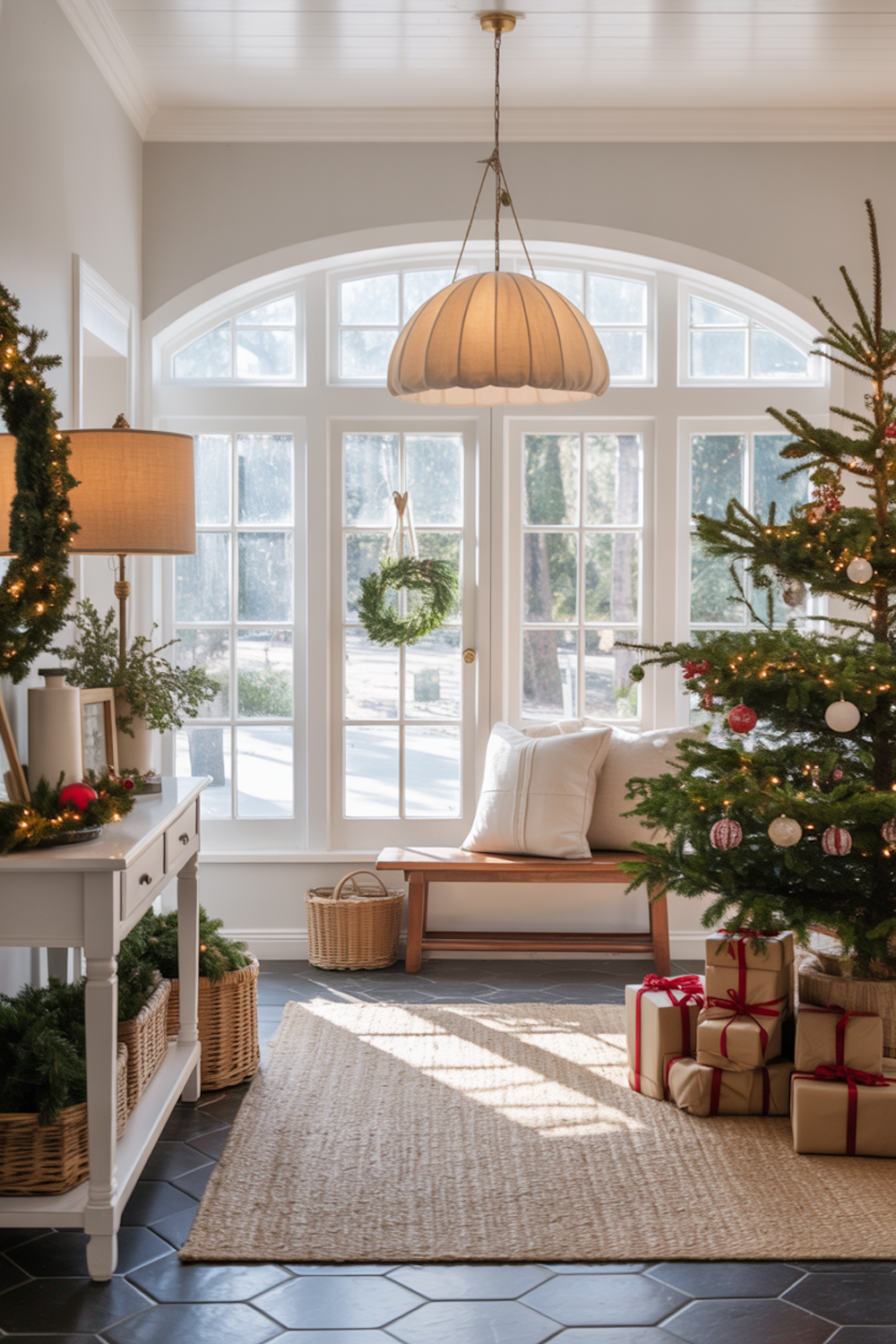 How to Decorate Your Christmas Entryway or Foyer: 35 Fun & Fresh Ideas ...