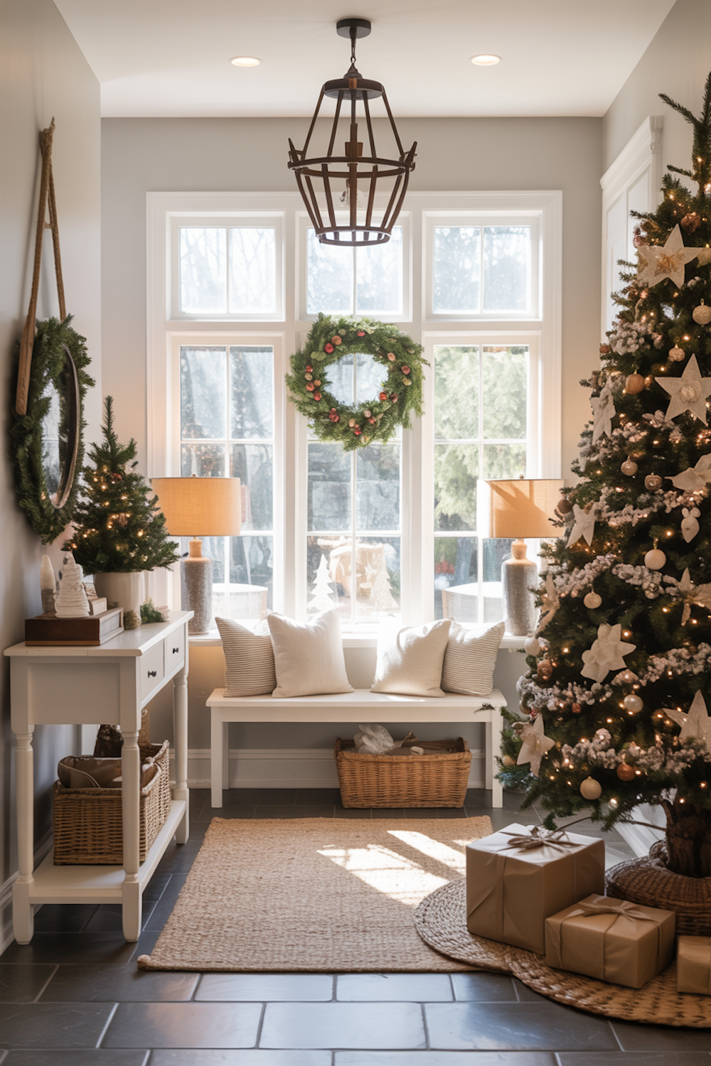 How to Decorate Your Christmas Entryway or Foyer: 35 Fun & Fresh Ideas ...