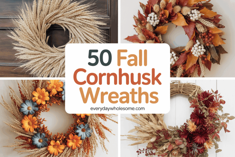 50 Beautiful Corn Husk Wreaths for Your Front Door – Neutral Harvest Picks