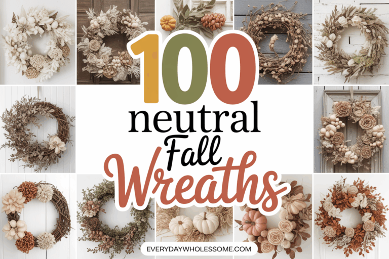 100 Neutral Fall Wreaths for a Stylish and Cozy Seasonal Front Door